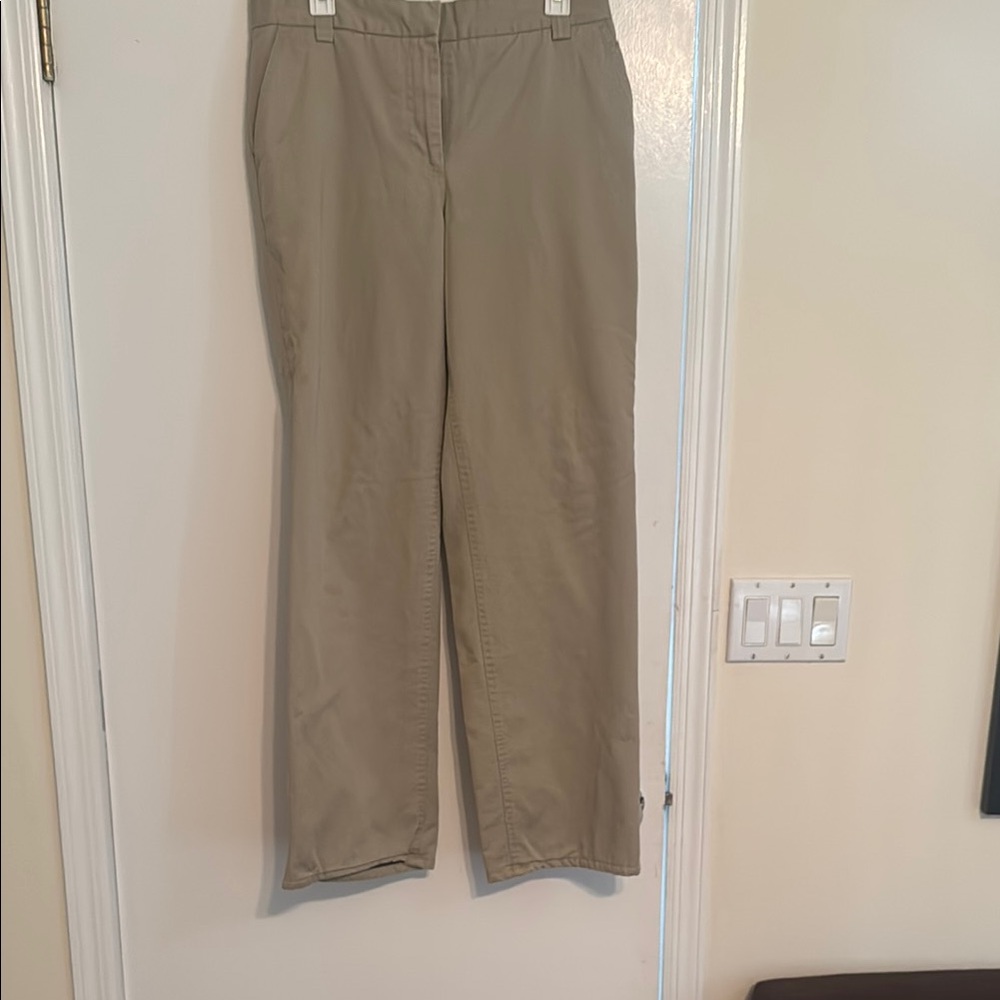 J. Crew Tan Fleece Lines Straight Leg Pants Classic Style